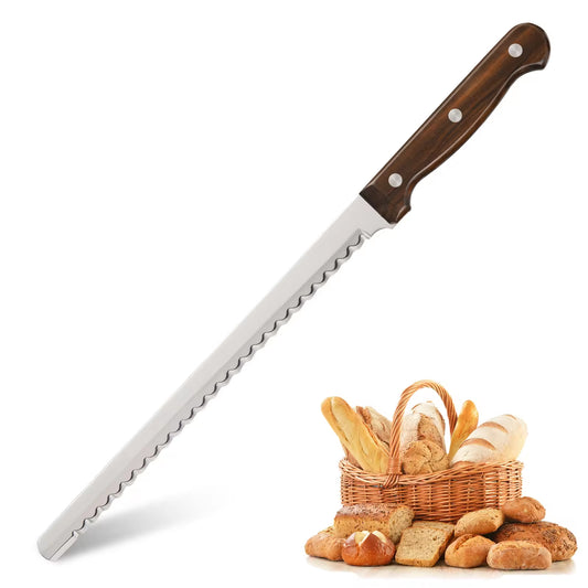Bread Knife With Wooden Handle