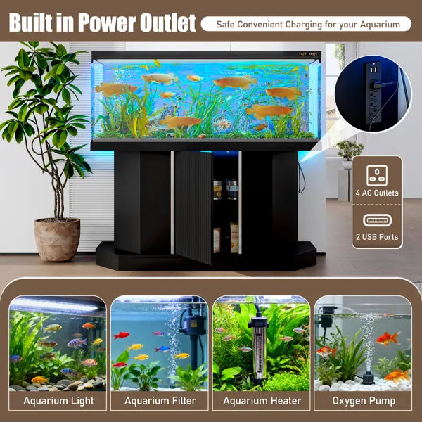 Fish Tank Stand With Power Outlet