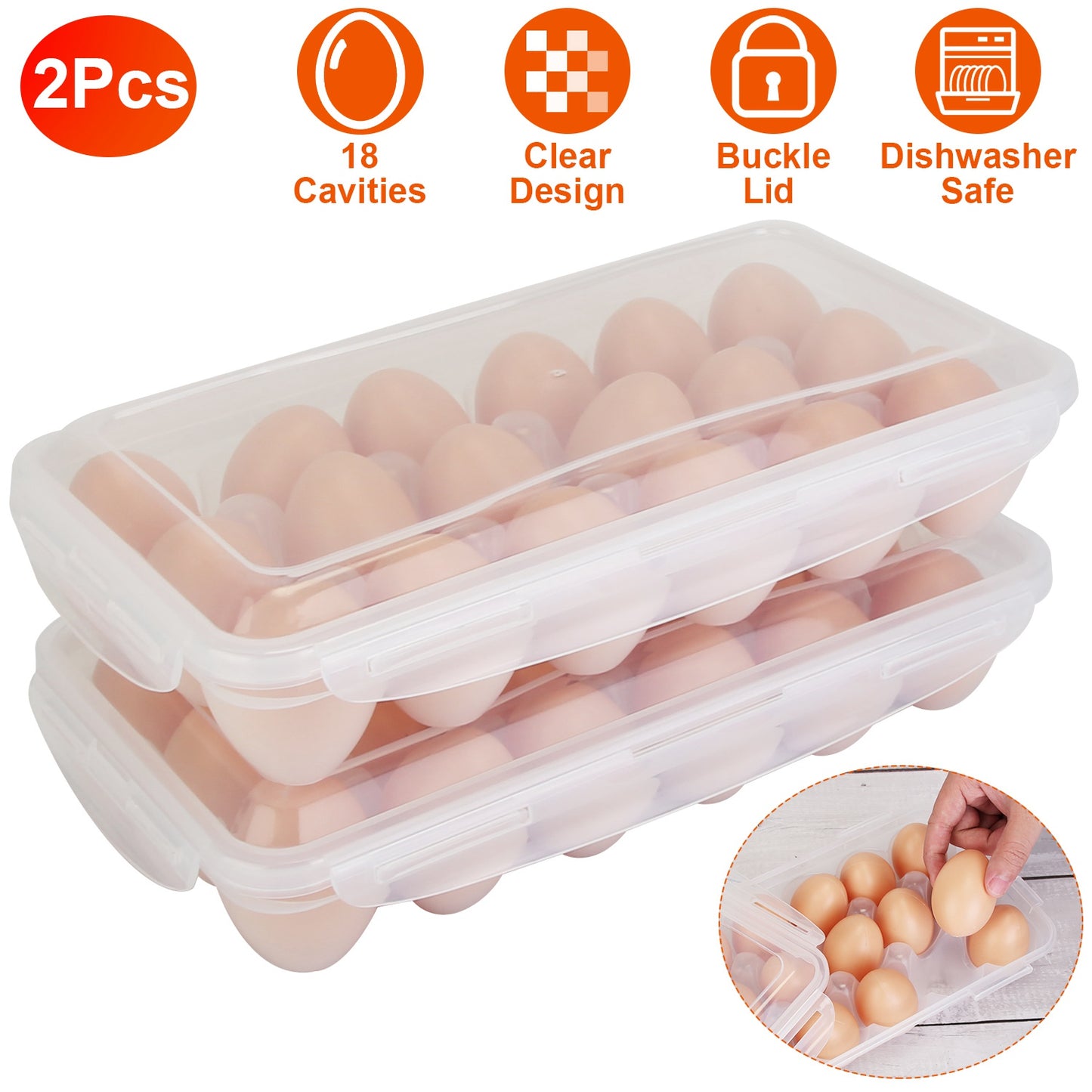 Plastic Egg Holder - 2Pcs