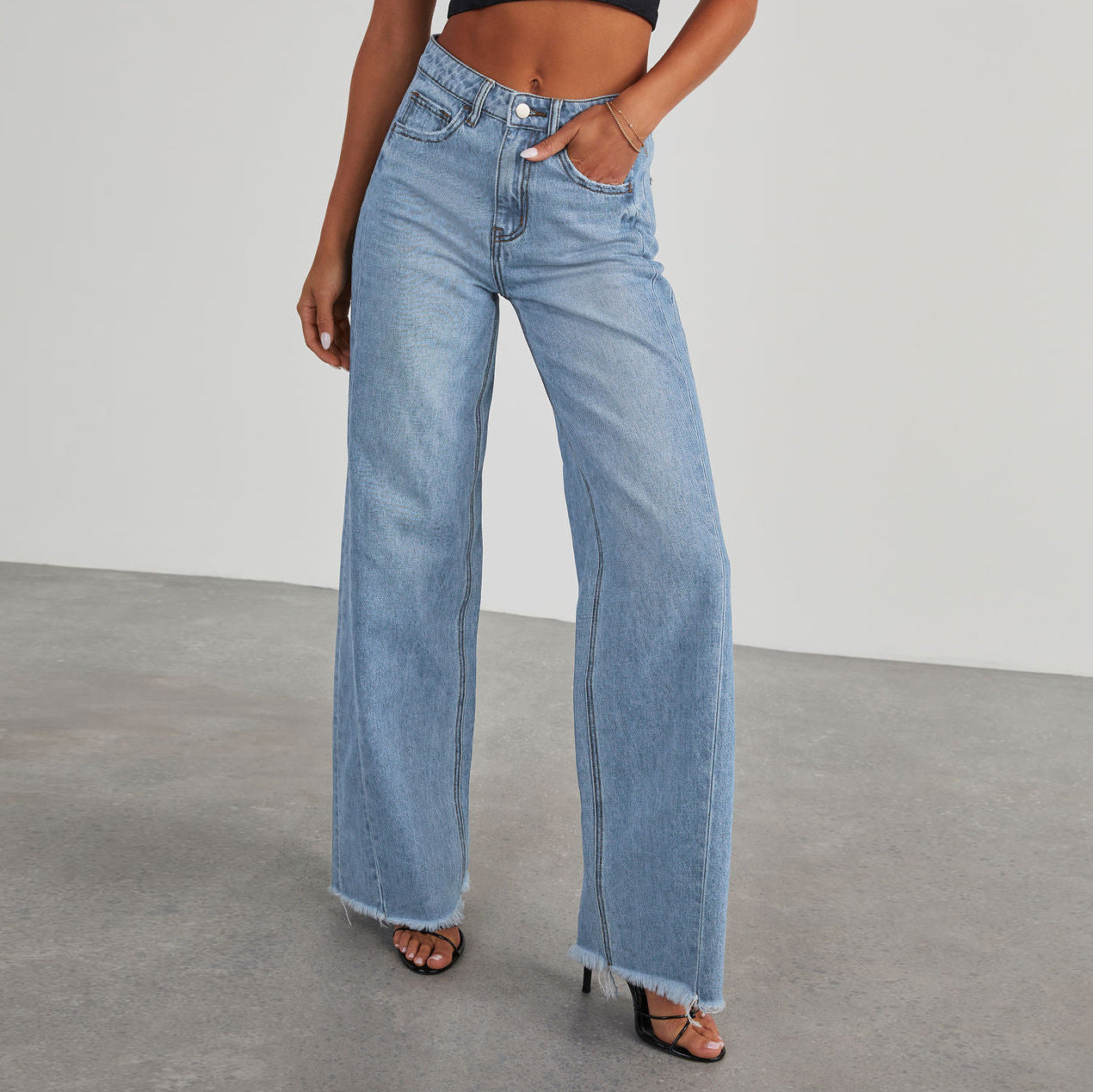 Comfortable Straight Wide-leg Pants
