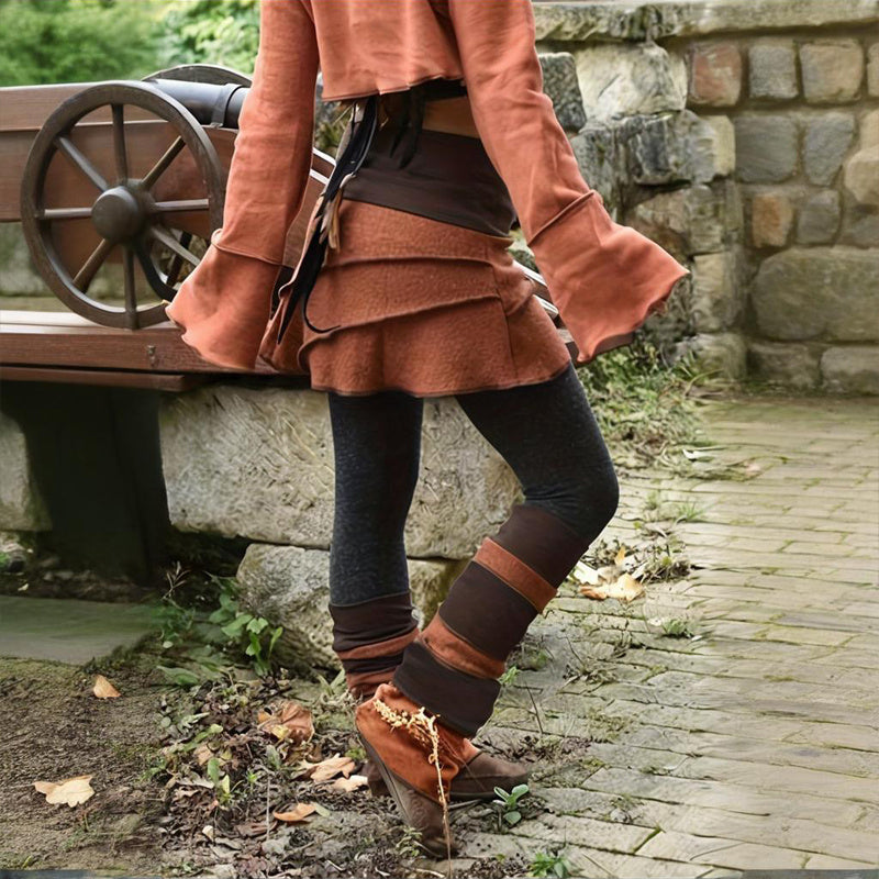 Skort With Contrast Panels