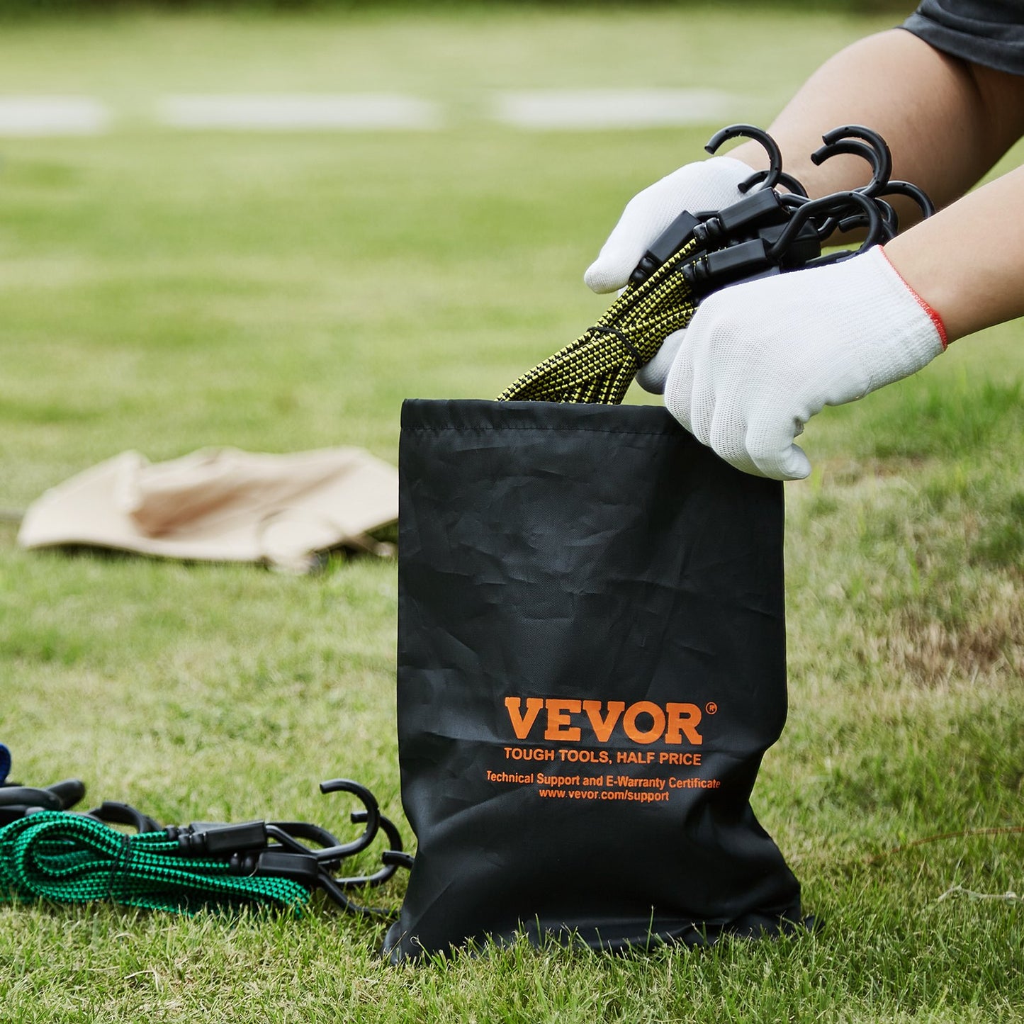 Flat Bungee Cord - 32Pcs