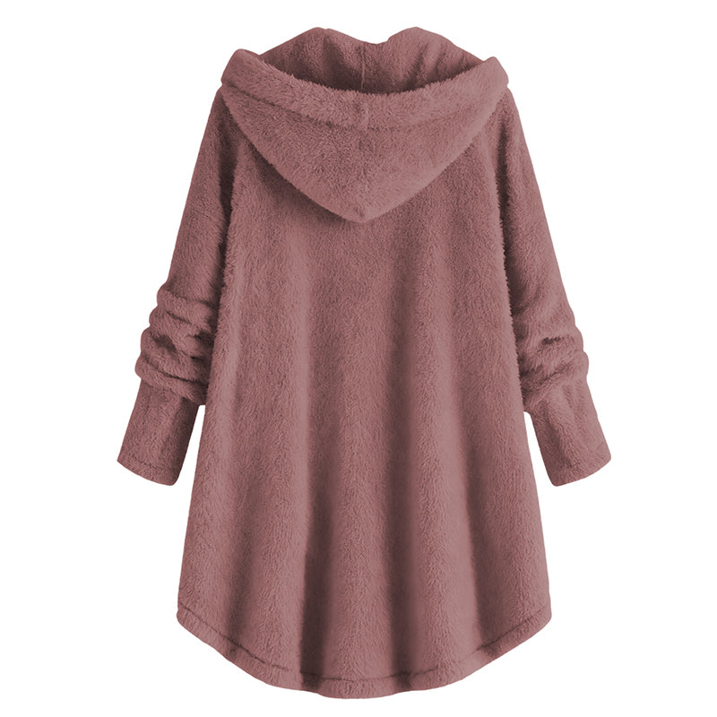 Plus Size Vintage Hooded Cardigan