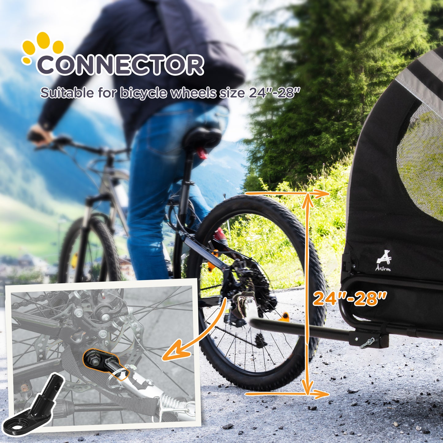 2-in-1 Pet Bike Trailer for Small Dogs