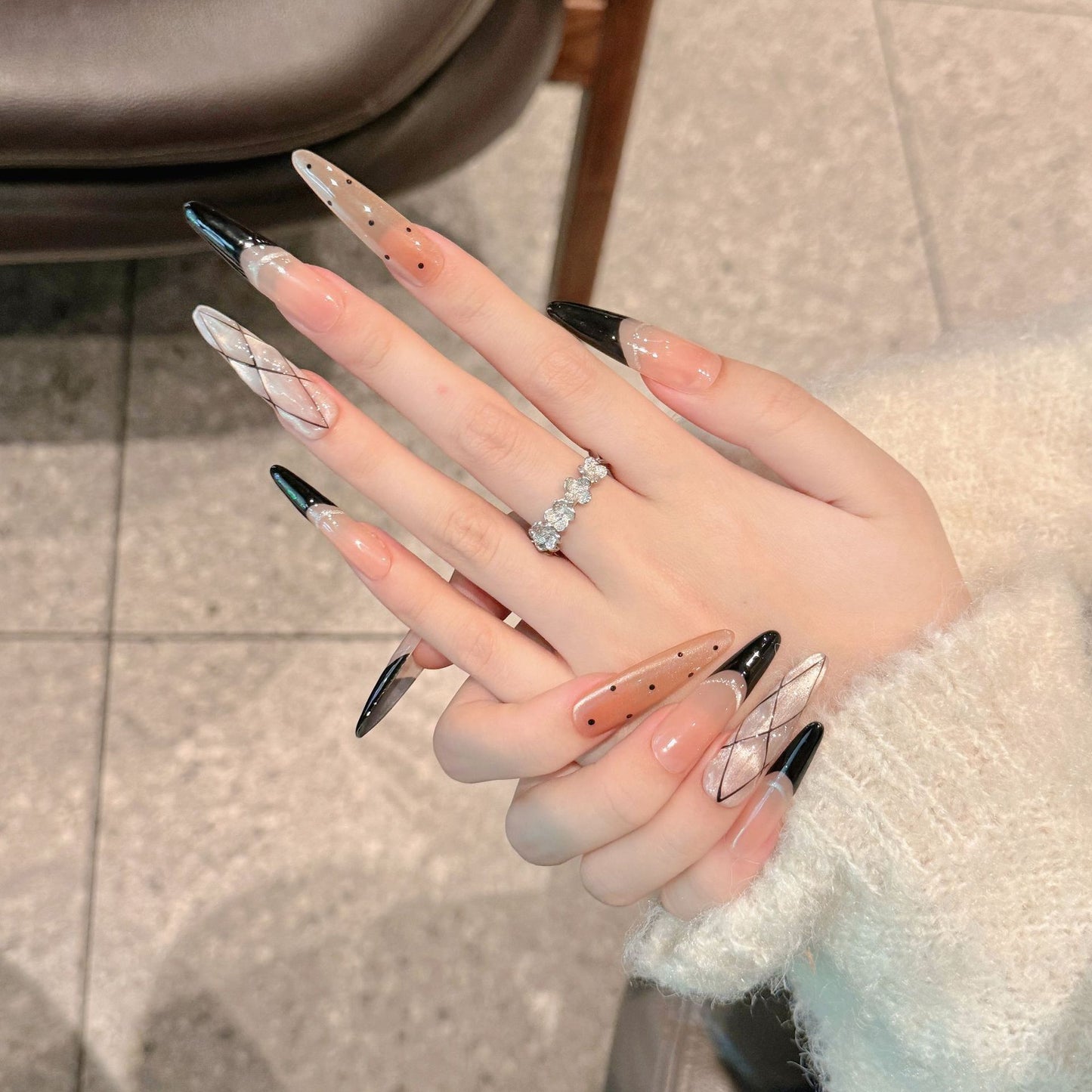 Black Edge Classic Nails