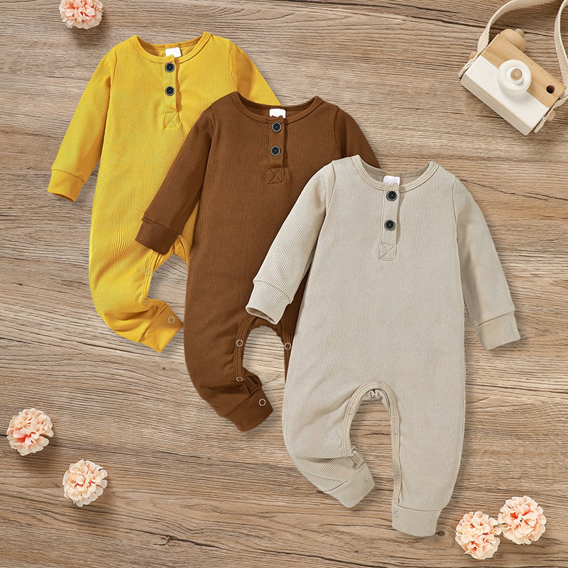 Newborns Long Sleeve Romper 3 Pack