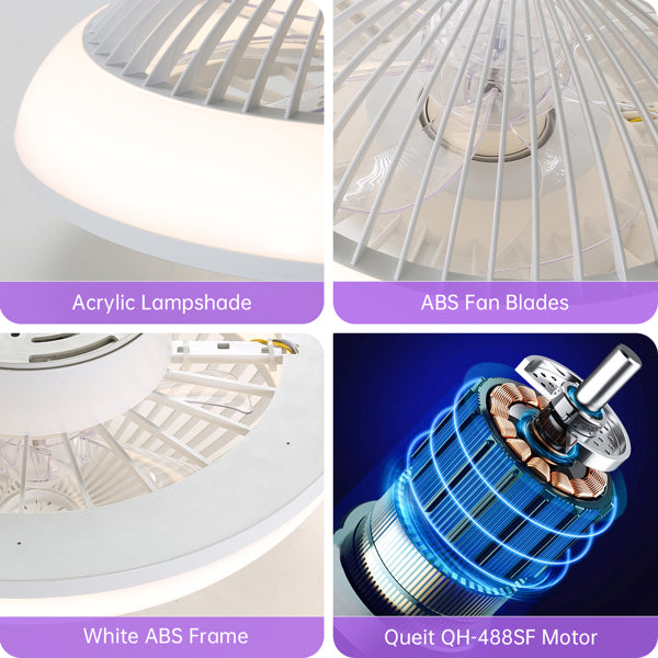 LED Enclosed Ceiling Fan