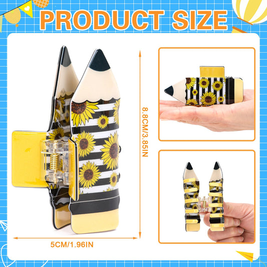 Pencil Hair Clips - 4Pcs