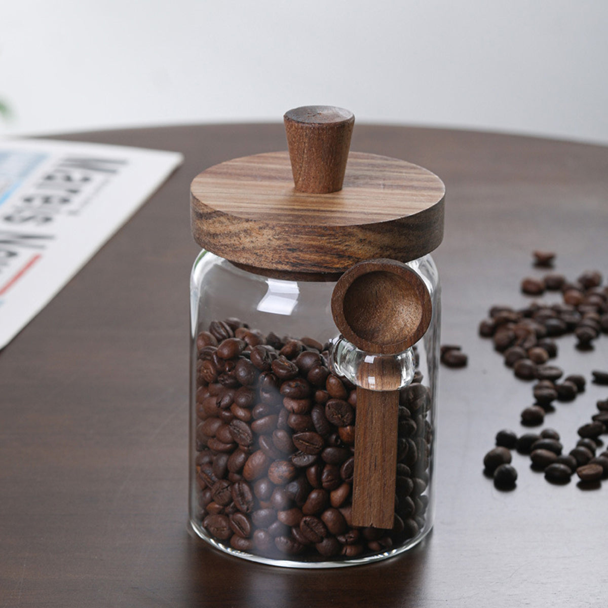 Glass Coffee Jars - 3Pcs