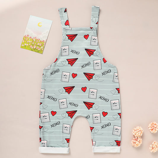 Baby's Casual Heart Pattern Jumpsuit