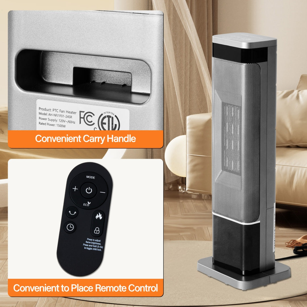 Space Heater For Indoor Use, Portable With 7 Light Colors