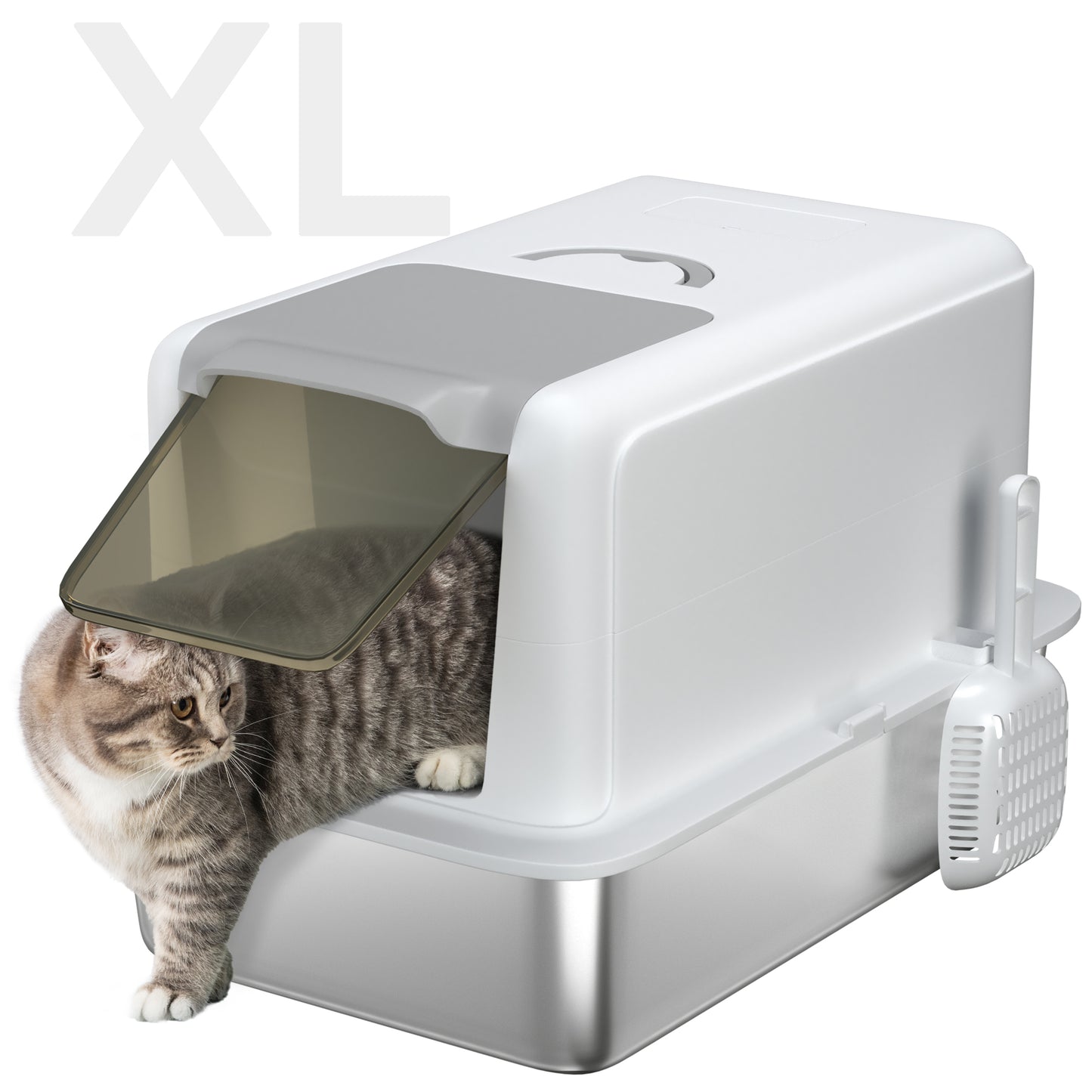 2 in 1 Stainless Steel Cat Litter Box