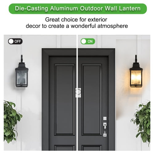 Large Outdoor Glass Wall Light