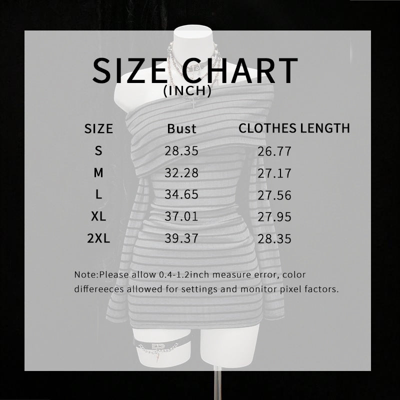 Striped Off-Shoulder Bodycon Dress