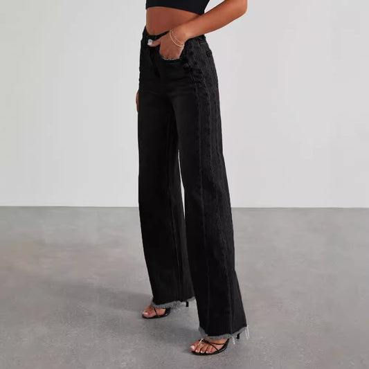 Comfortable Straight Wide-leg Pants