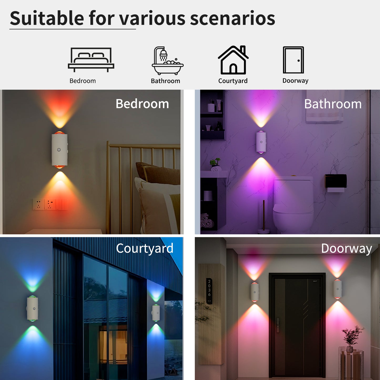 Small Color LED Wall Lamp