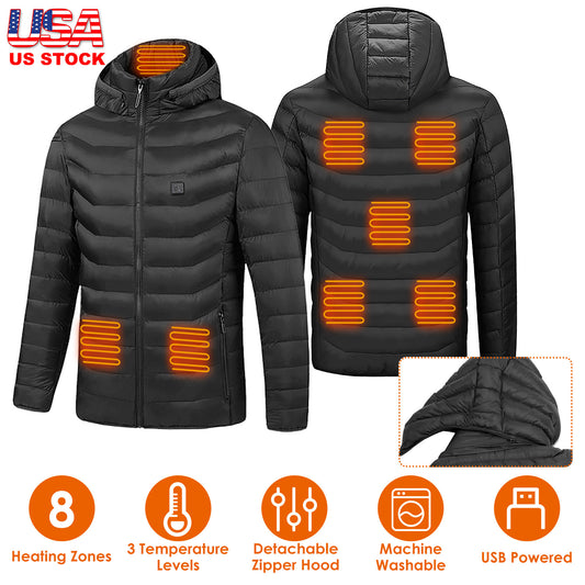 Heated Electric jacket With 3-Level Heating Modes