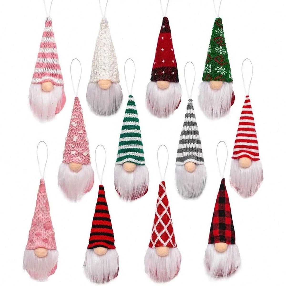 Gnome Ornaments Christmas Tree Decorations 12 pcs
