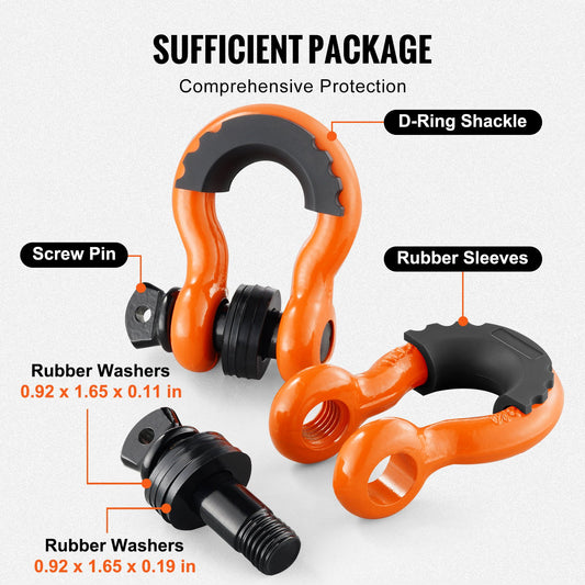 2 Pack Alloy Steel Shackles