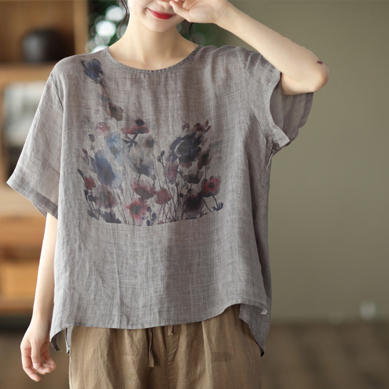 Summer Vintage Long Casual T-shirt