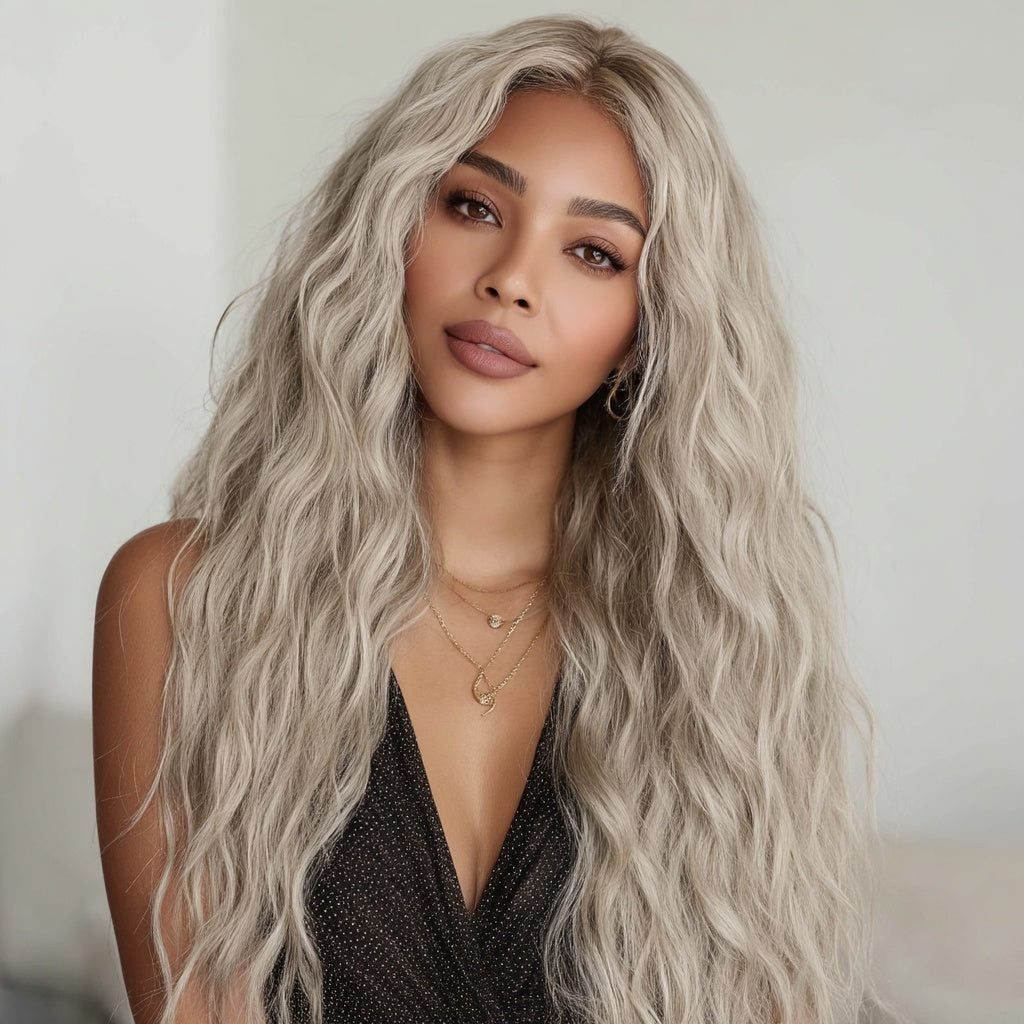 T-shaped Wavy Wig