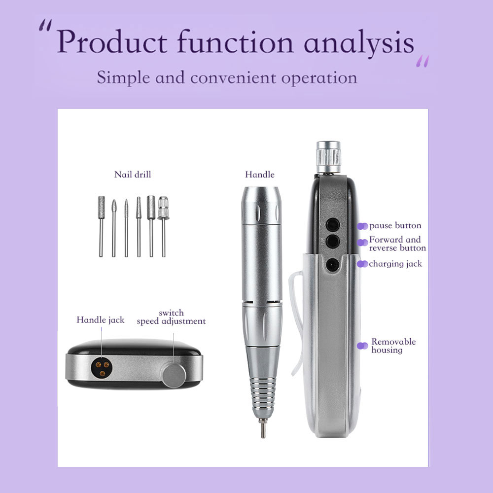 Cordless Rechargeable E-File Machine