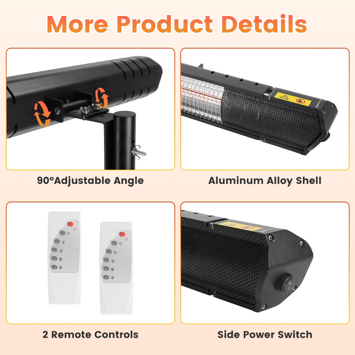 Infrared Heater With Stand Electric
