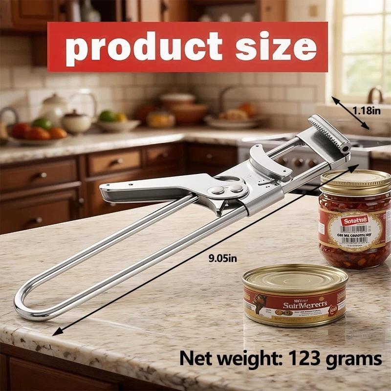 Adjustable Stainless Steel Can Opener Suitable