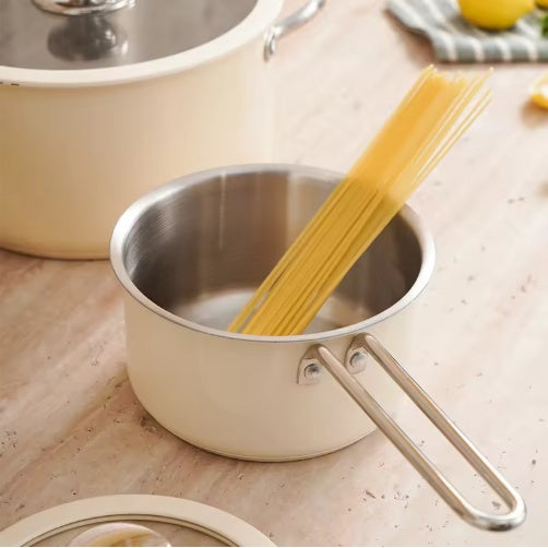 Stainless Steel Ceramic Coated Pot Set - 9Pcs