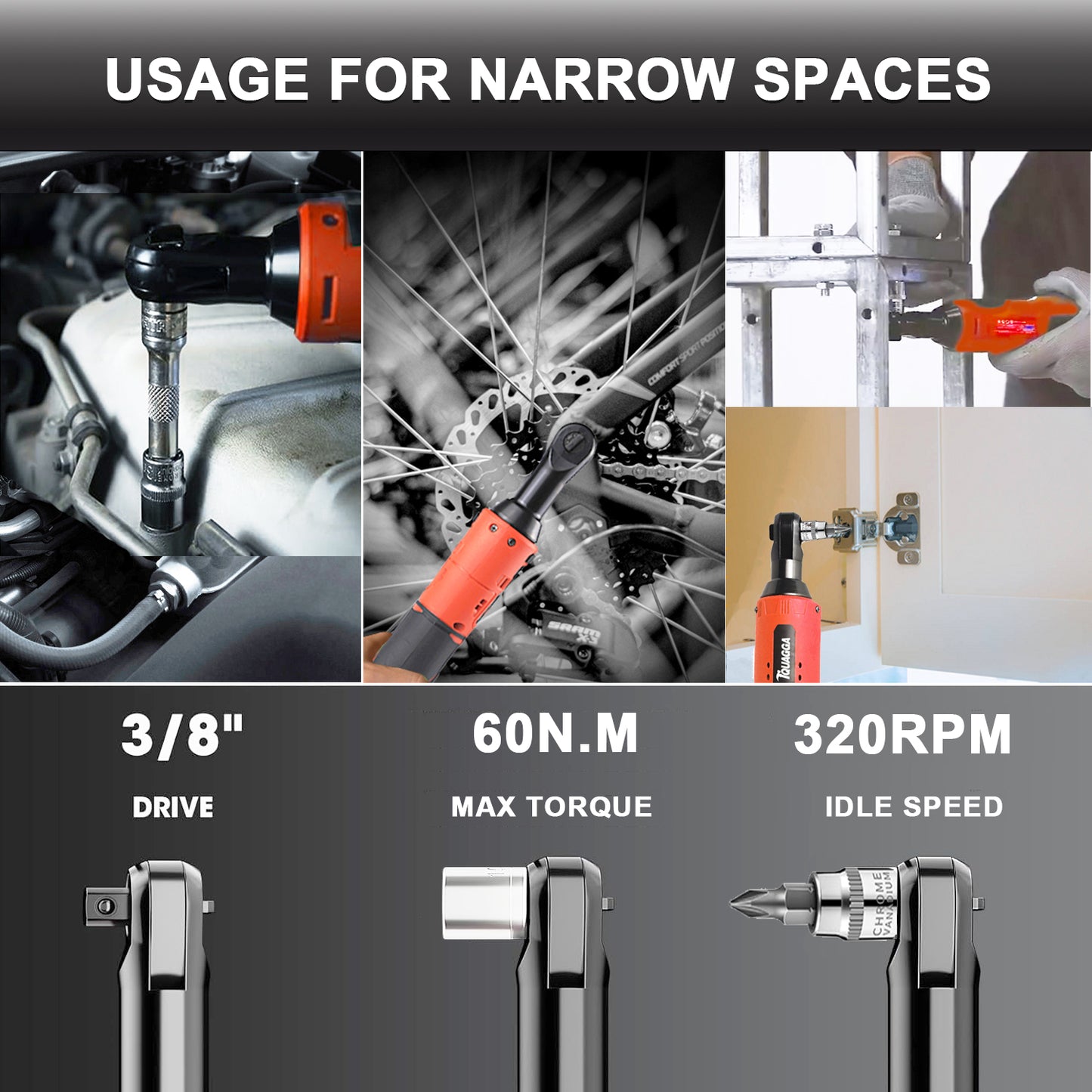 Cordless Electric Ratchet Wrench Set