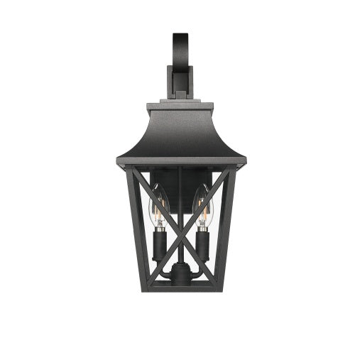 Black Outdoor Wall Light - 2 Lights