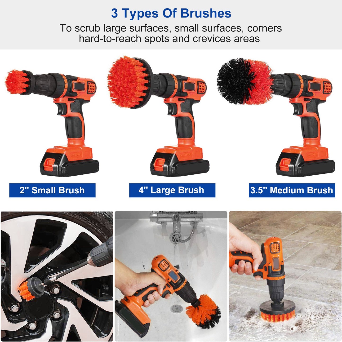 Scrubber Cleaning Brush - 3Pcs