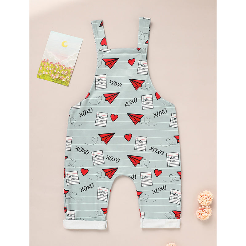 Baby's Casual Heart Pattern Jumpsuit