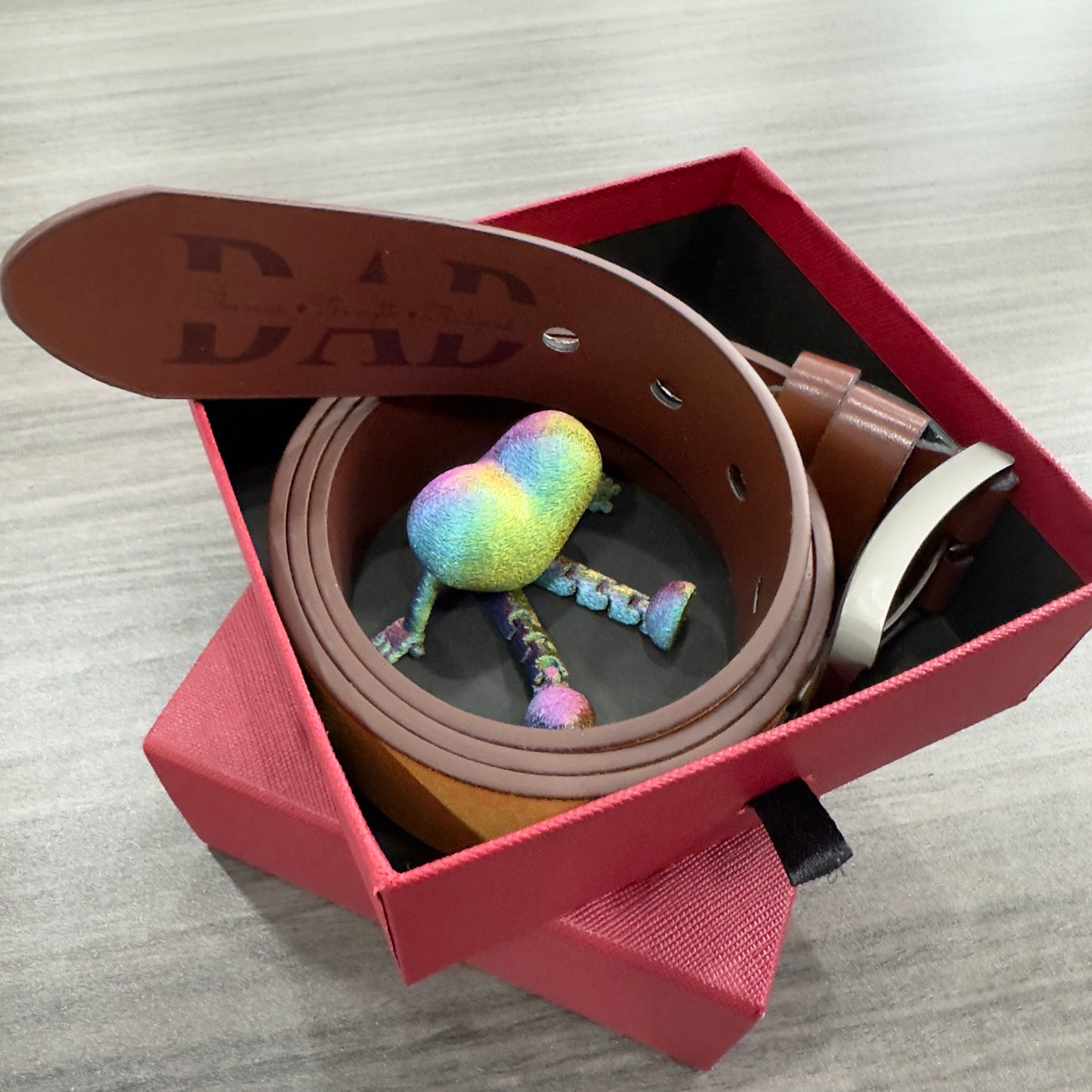 Brown - Red Dad Belt