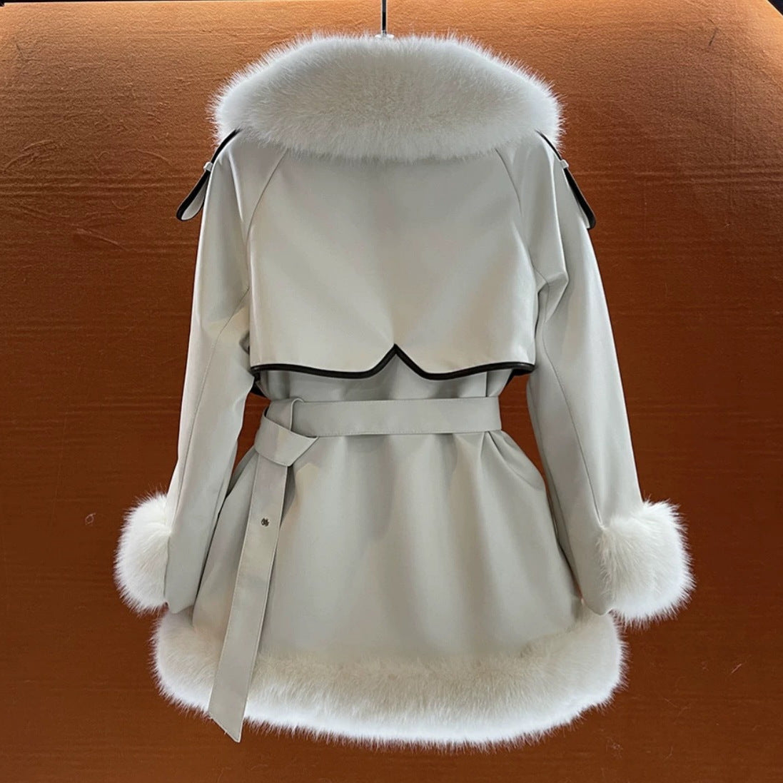 Big Fur Collar Coat