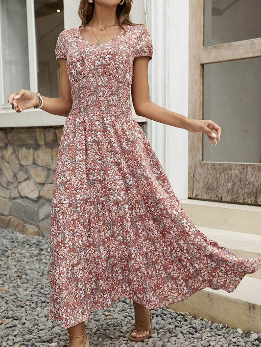 Blossom V-Neck Floral Dress
