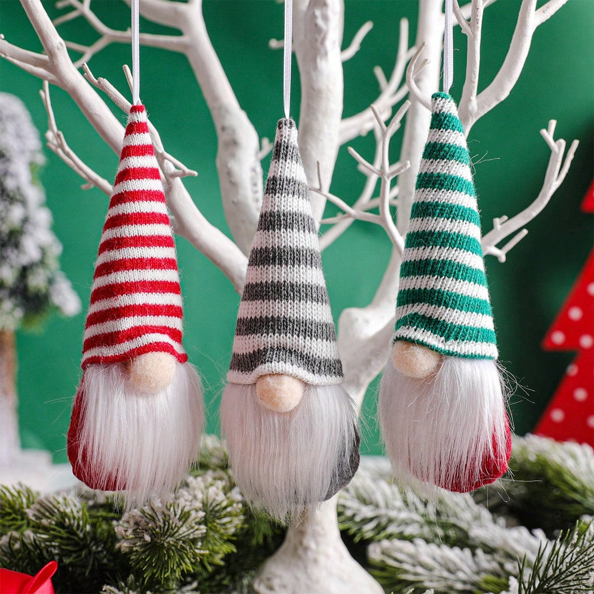 Gnome Ornaments Christmas Tree Decorations 12 pcs