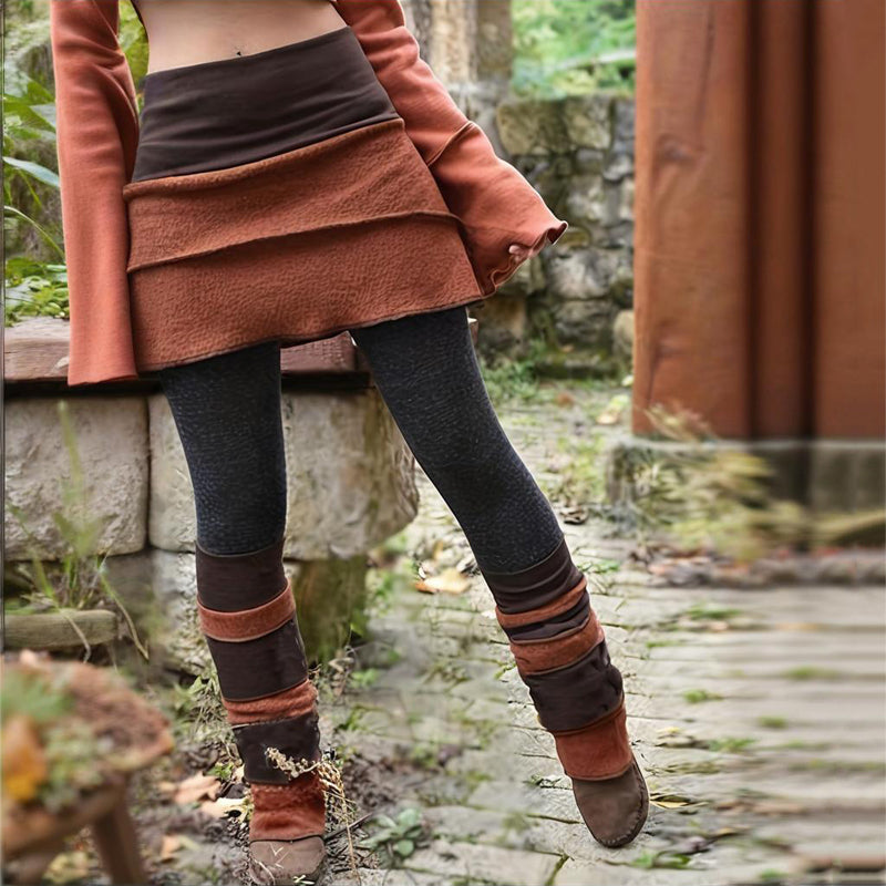 Skort With Contrast Panels