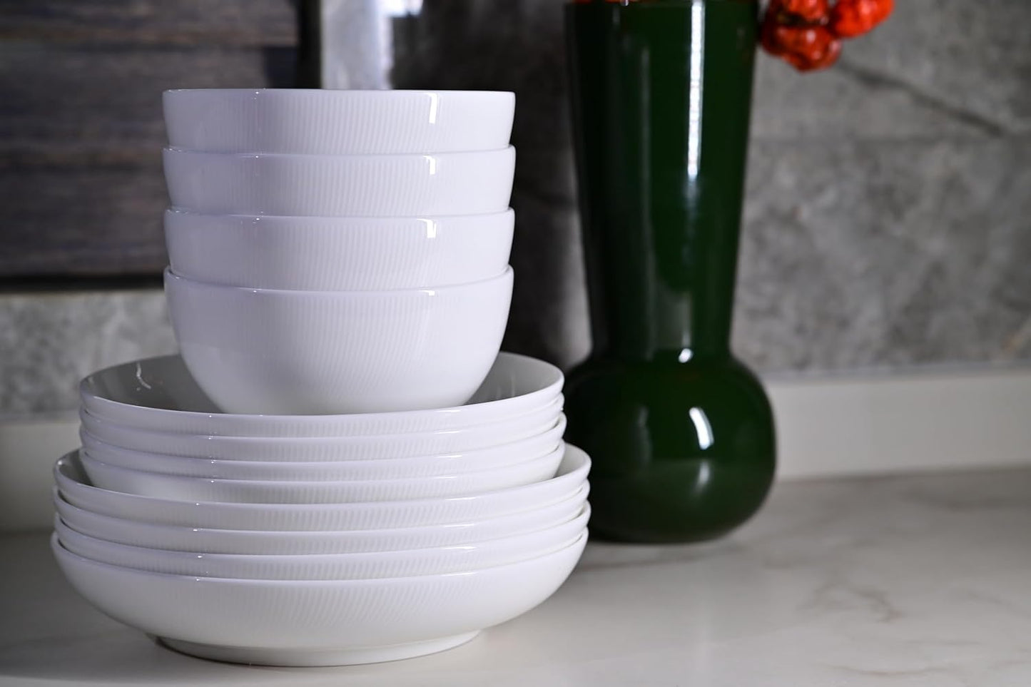 Setaria China Dinnerware Set, 12 Pieces