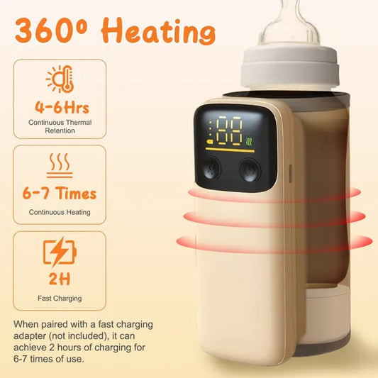 Portable Bottle Warmer With 6 Heating Levels