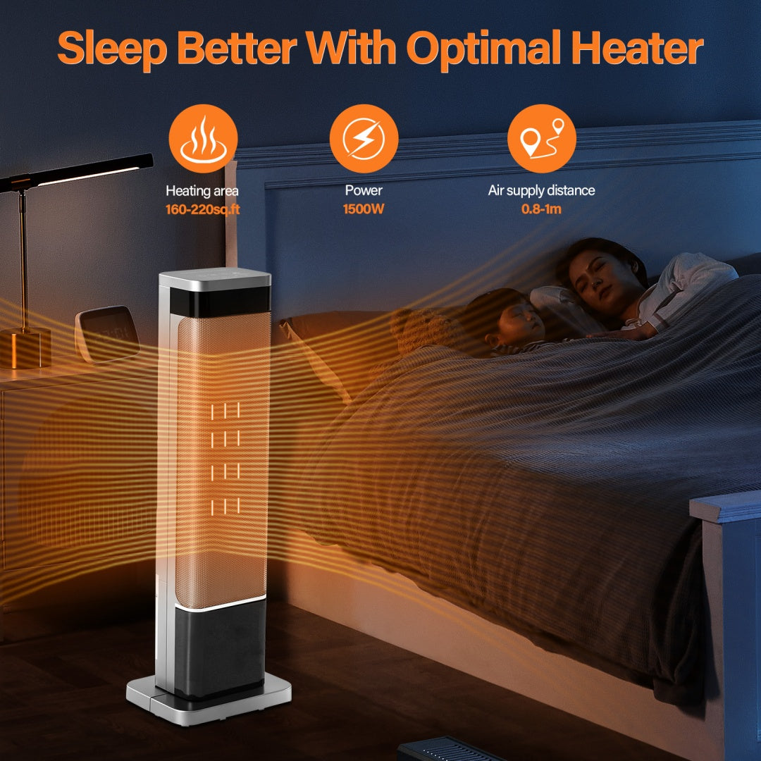 Space Heater For Indoor Use, Portable With 7 Light Colors