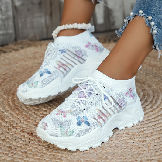 Print Mesh Sneakers