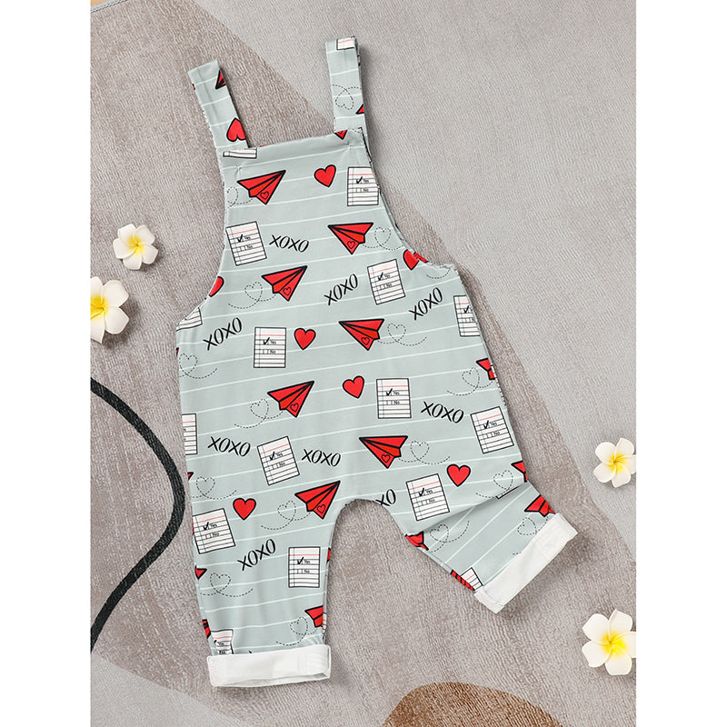 Baby's Casual Heart Pattern Jumpsuit