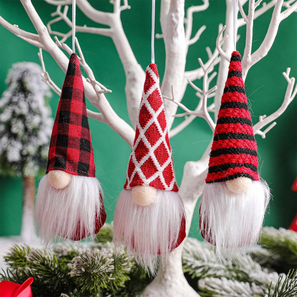 Gnome Ornaments Christmas Tree Decorations 12 pcs