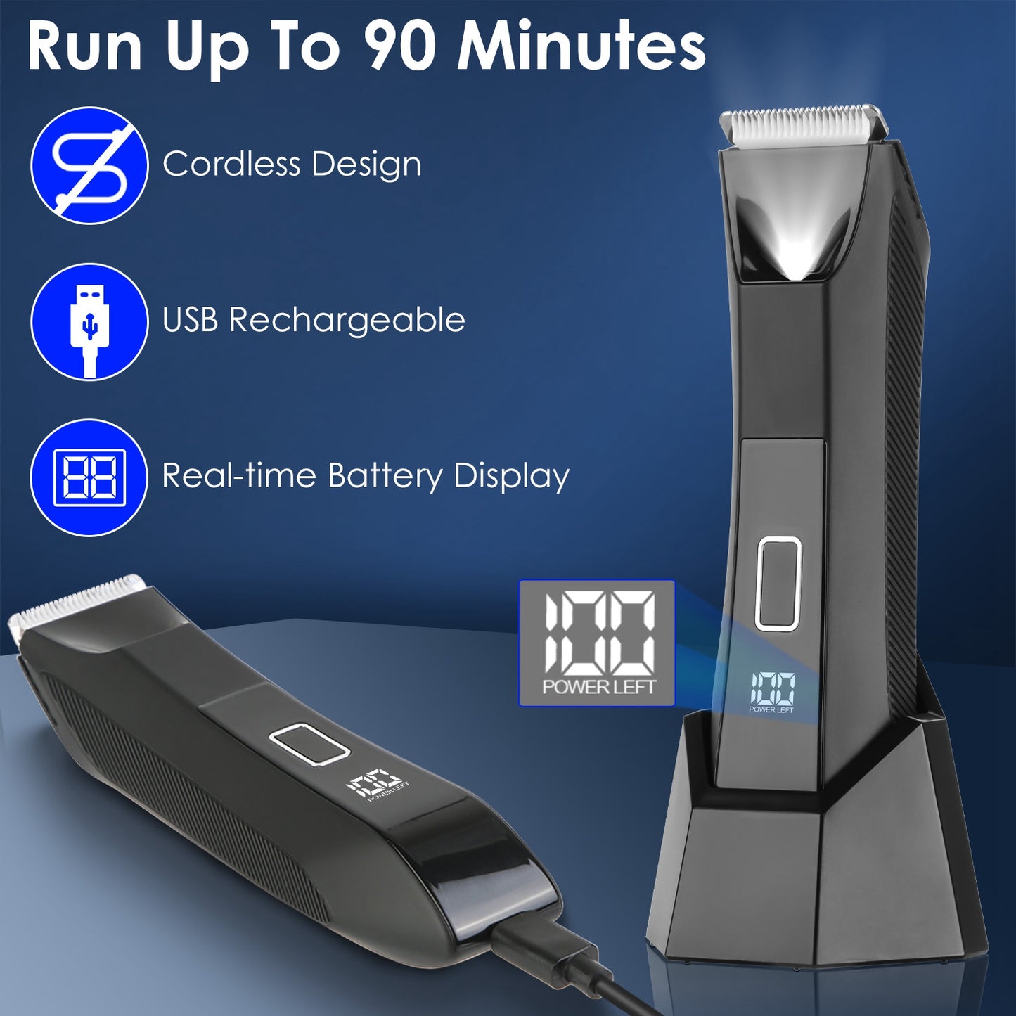 Men's Electric Body Trimmer - 2 in 1