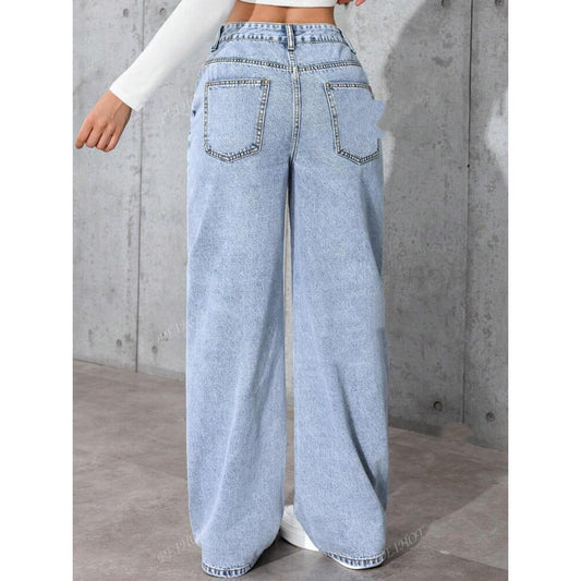 High Waist Straight Jeans