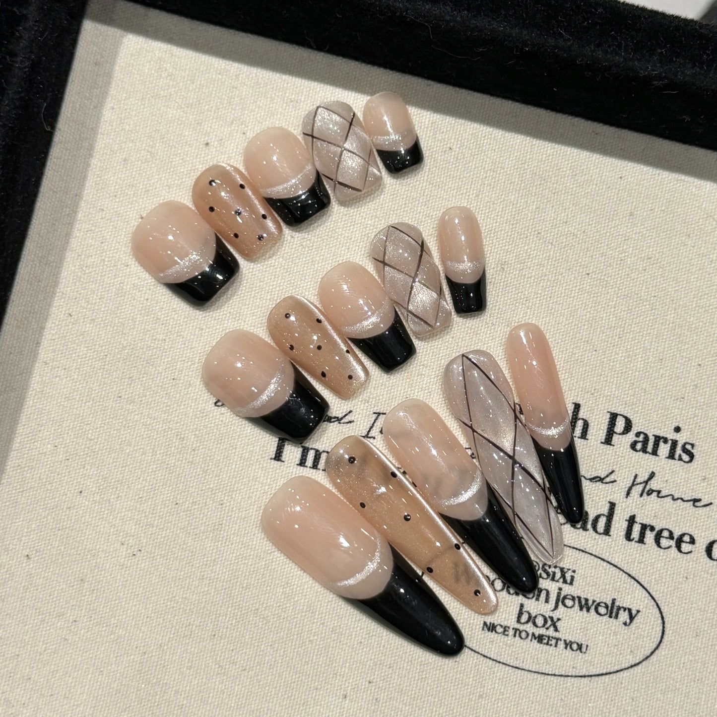 Black Edge Classic Nails