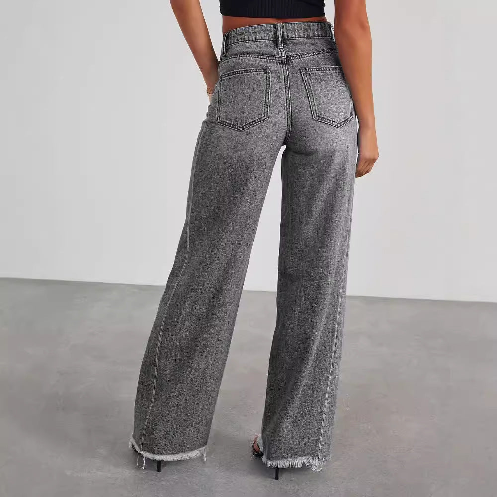 Comfortable Straight Wide-leg Pants
